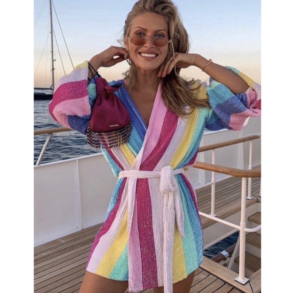 RETROFÊTE Gabrielle Robe UNICORN STRIPE